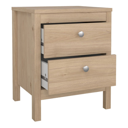 Madrid Bedroom Furniture Set in Jackson Hickory Oak – 2 Door Wardrobe, 5 Drawer Chest & 2 Drawer Bedside Table