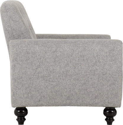 Chester 3+2 sofa set in light grey fabric with wooden feet – modern upholstered living room suite