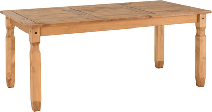 Corona 6 Seater Dining Set – Distressed Waxed Pine
