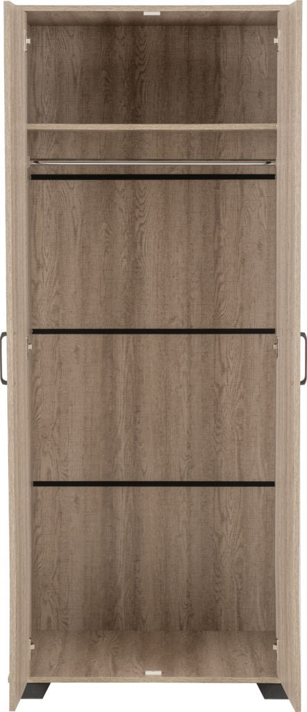 Oliver 3-Piece Bedroom Furniture Set in Light Oak Effect – Wardrobe, Chest of Drawers & Bedside Table