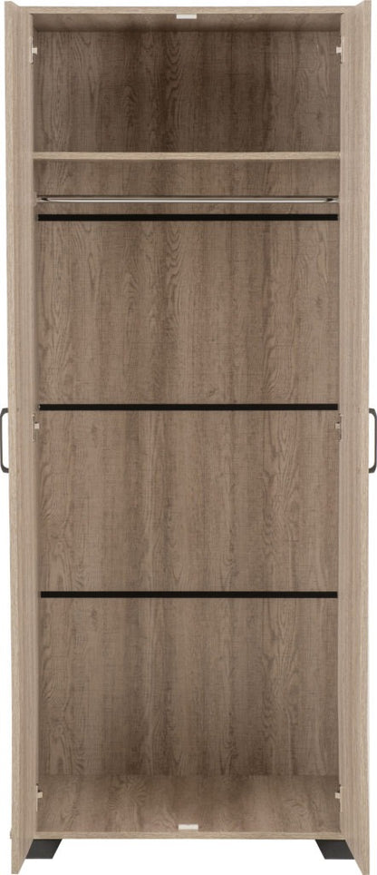 Oliver 3-Piece Bedroom Furniture Set in Light Oak Effect – Wardrobe, Chest of Drawers & Bedside Table