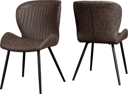 Quebec Faux Leather Dining Chairs – Set of 4