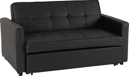Astoria Sofa Bed in Black Faux Leather