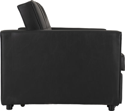 Astoria Sofa Bed in Black Faux Leather