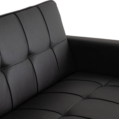 Astoria Sofa Bed in Black Faux Leather