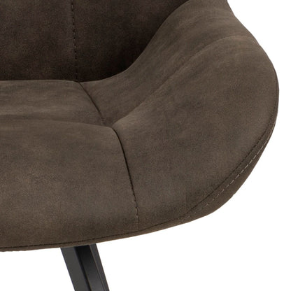 Waylor Set of 2 Anthracite Fabric Dining Chairs