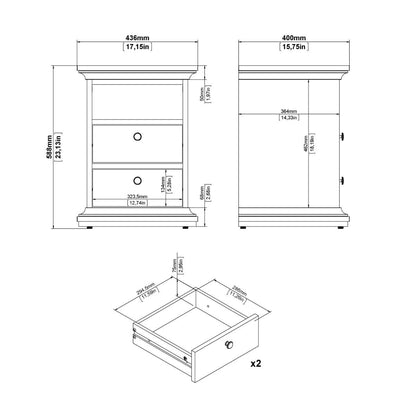 Paris 3-Piece Bedroom Set in White
