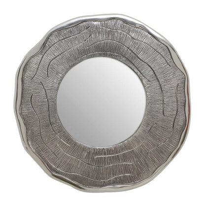 Silva Oak Effect and Silver Wall Mirror